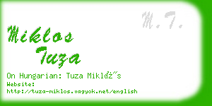 miklos tuza business card